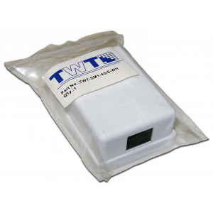 Настенная розетка, 1 порт RJ-45 категории 6, UTP, белая